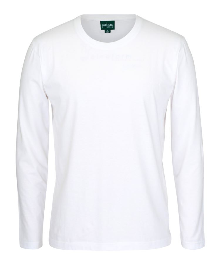 L/S NON CUFF TEE - WHITE