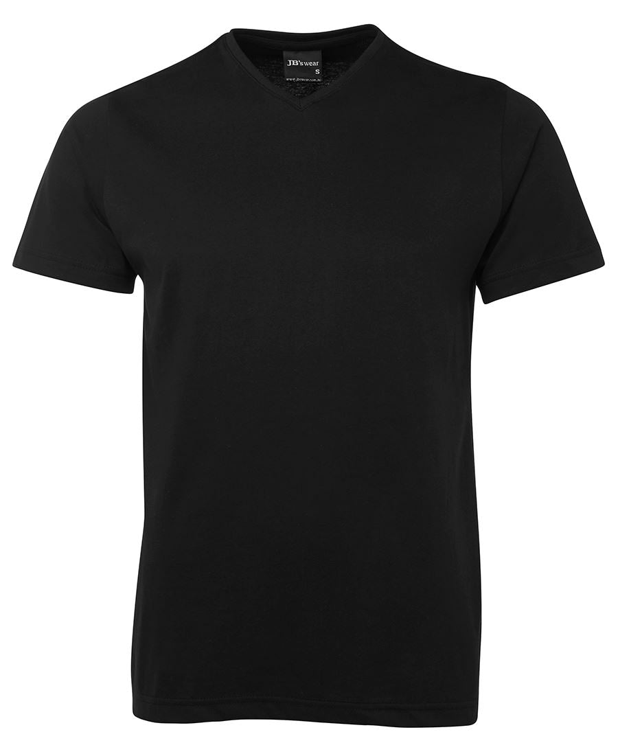V NECK TEE - BLACK