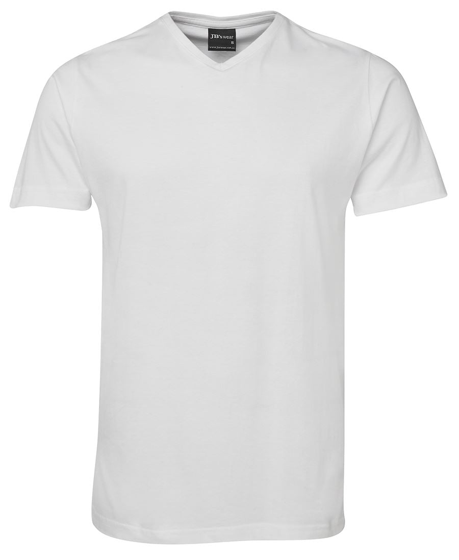 V NECK TEE - WHITE