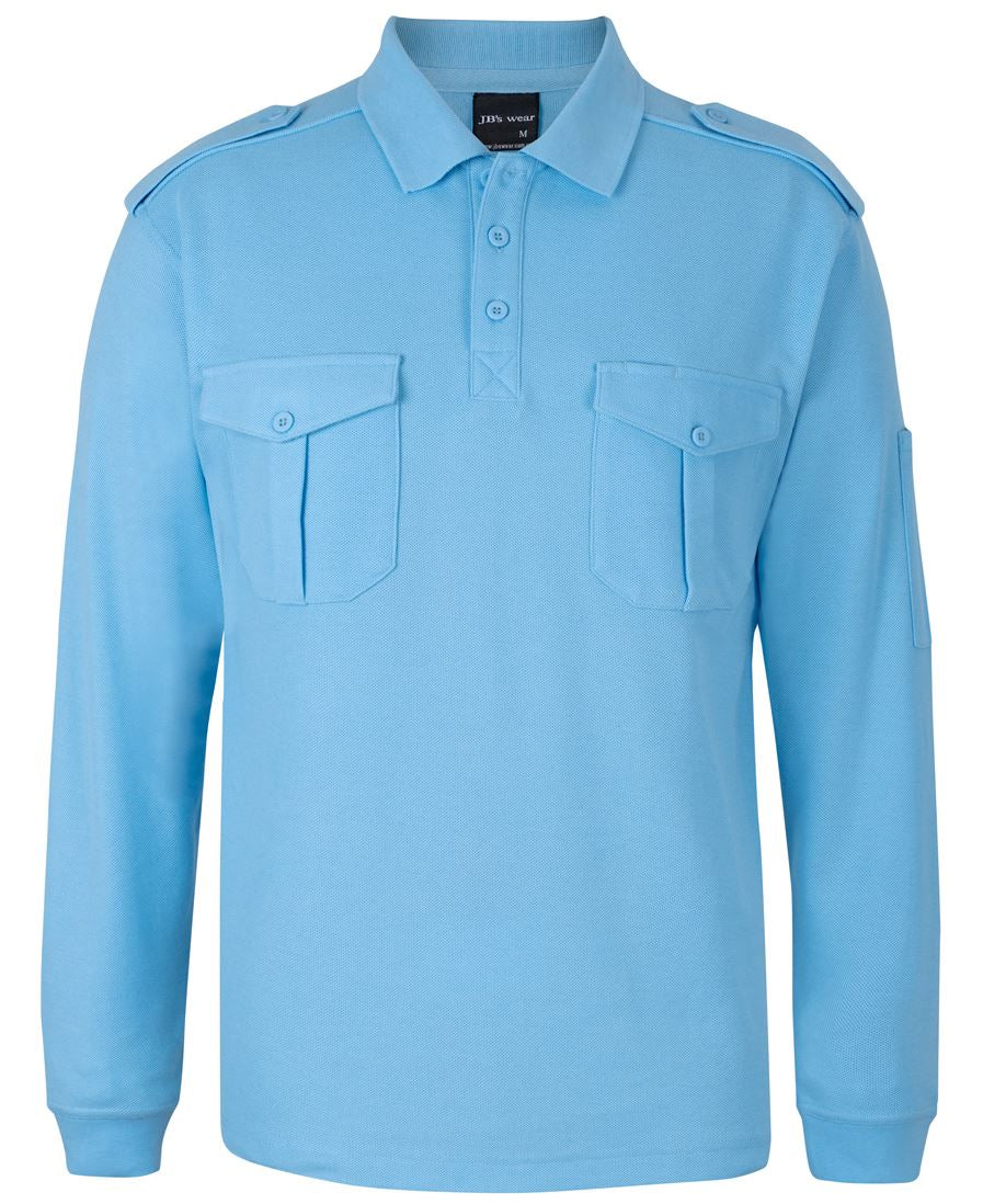 L/S 250 EPAULETTE POLO - LT BLUE