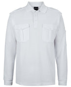 L/S 250 EPAULETTE POLO - WHITE