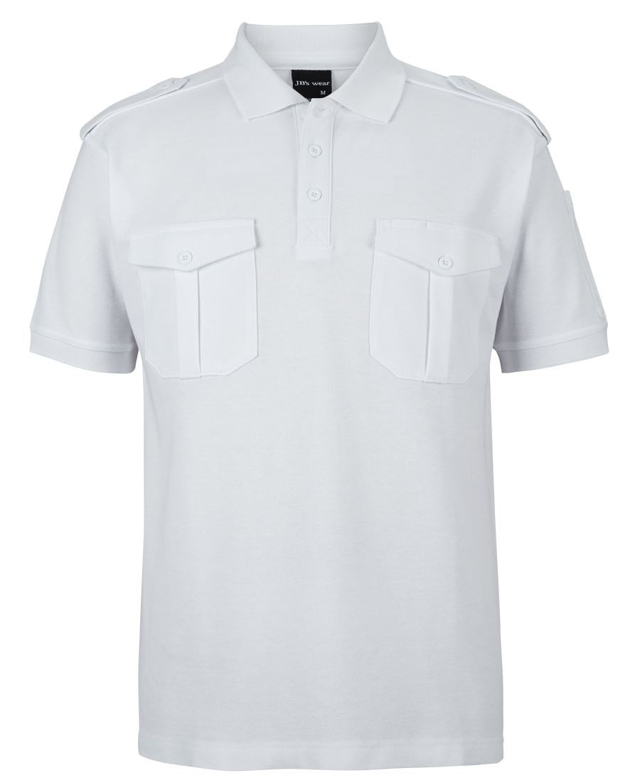S/S 250 EPAULETTE POLO - WHITE