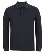 210 L/S POCKET POLO - BLACK