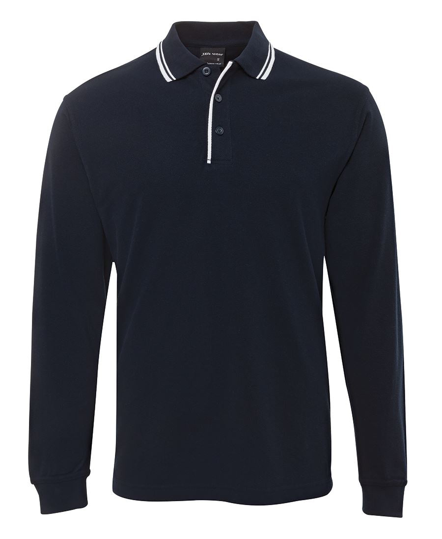 L/S C/TRAST POLO - NAVY/WHITE