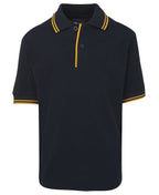 KIDS CONTRAST POLO - NAVY/GOLD