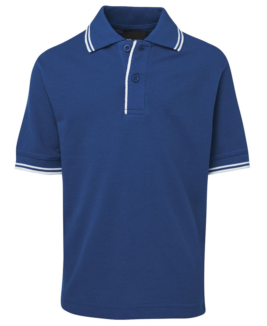 KIDS CONTRAST POLO - ROYAL/WHITE