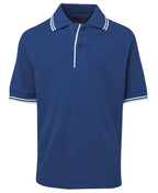 KIDS CONTRAST POLO - ROYAL/WHITE