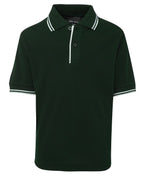 KIDS CONTRAST POLO - BOTTLE/WHITE