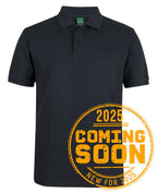320G POPCORN COTTON POLO - BLACK