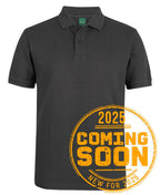 320G POPCORN COTTON POLO - GUNMETAL