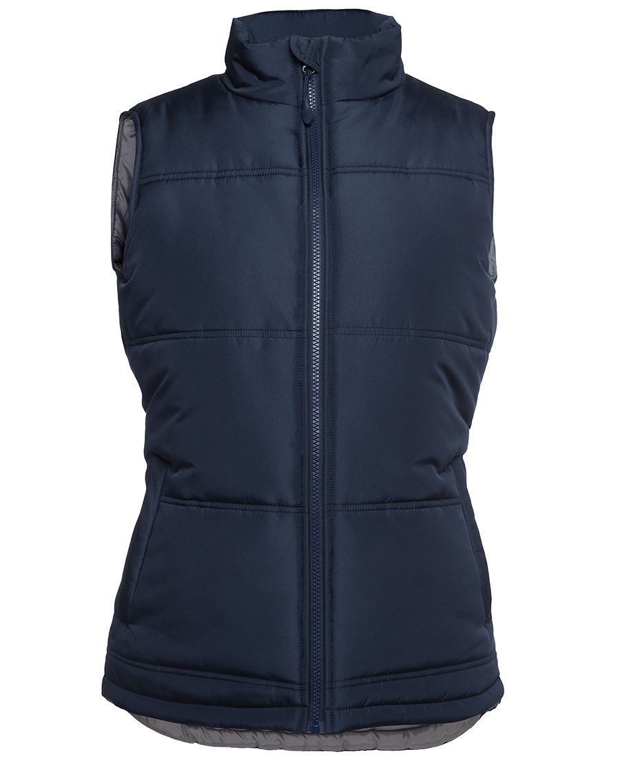 LADIES ADV PUFFER VEST - NAVY/GREY
