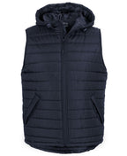HOODED PUFFER VEST - NAVY