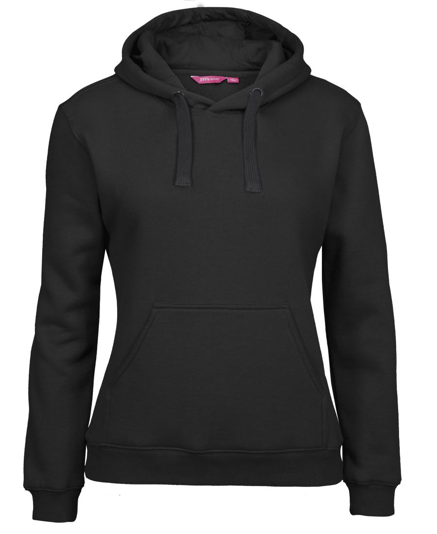 LADIES FLEECY HOODIE - BLACK