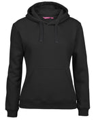LADIES FLEECY HOODIE - BLACK