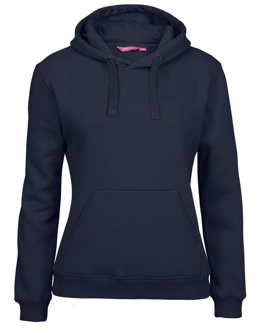 LADIES FLEECY HOODIE - NAVY