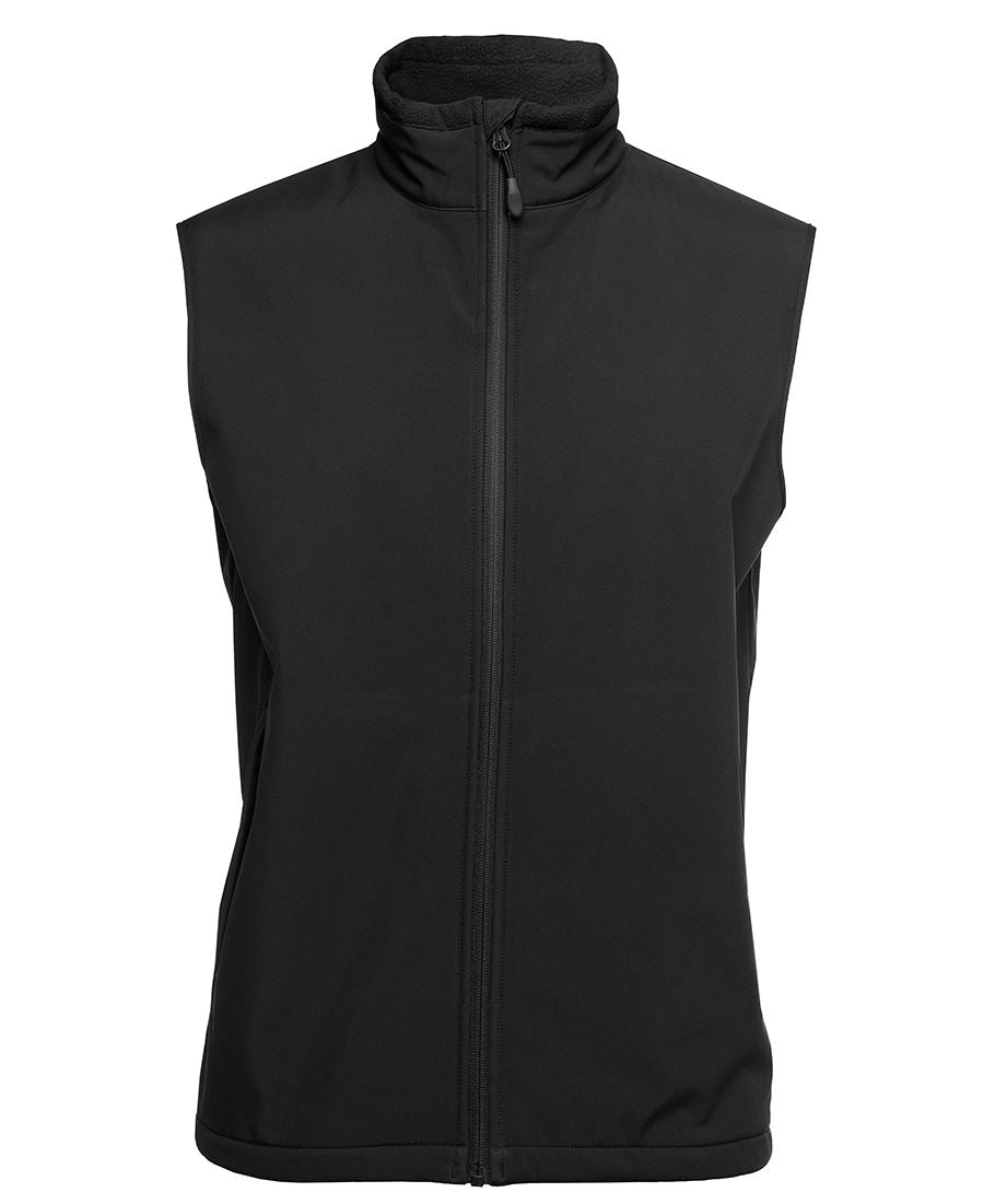 THREE LAYER SOFTSHELL VEST - BLACK
