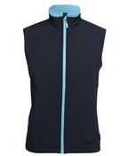 THREE LAYER SOFTSHELL VEST - NAVY/LT BLUE