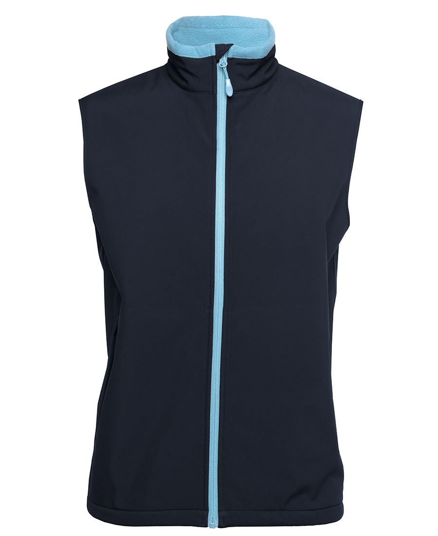 THREE LAYER SOFTSHELL VEST - NAVY/LT BLUE