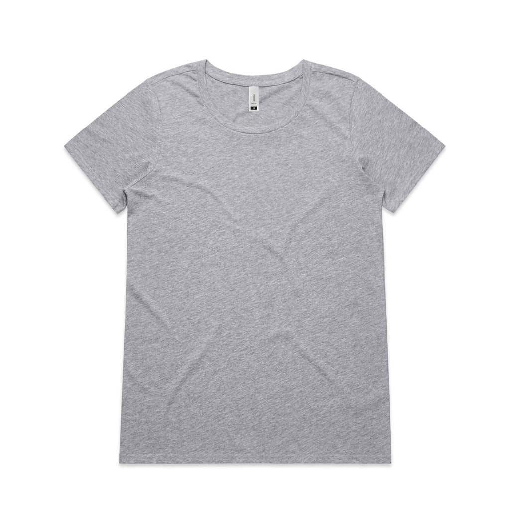 AS Colour Wo's Shallow Scoop Tee - Grey Marle - XL