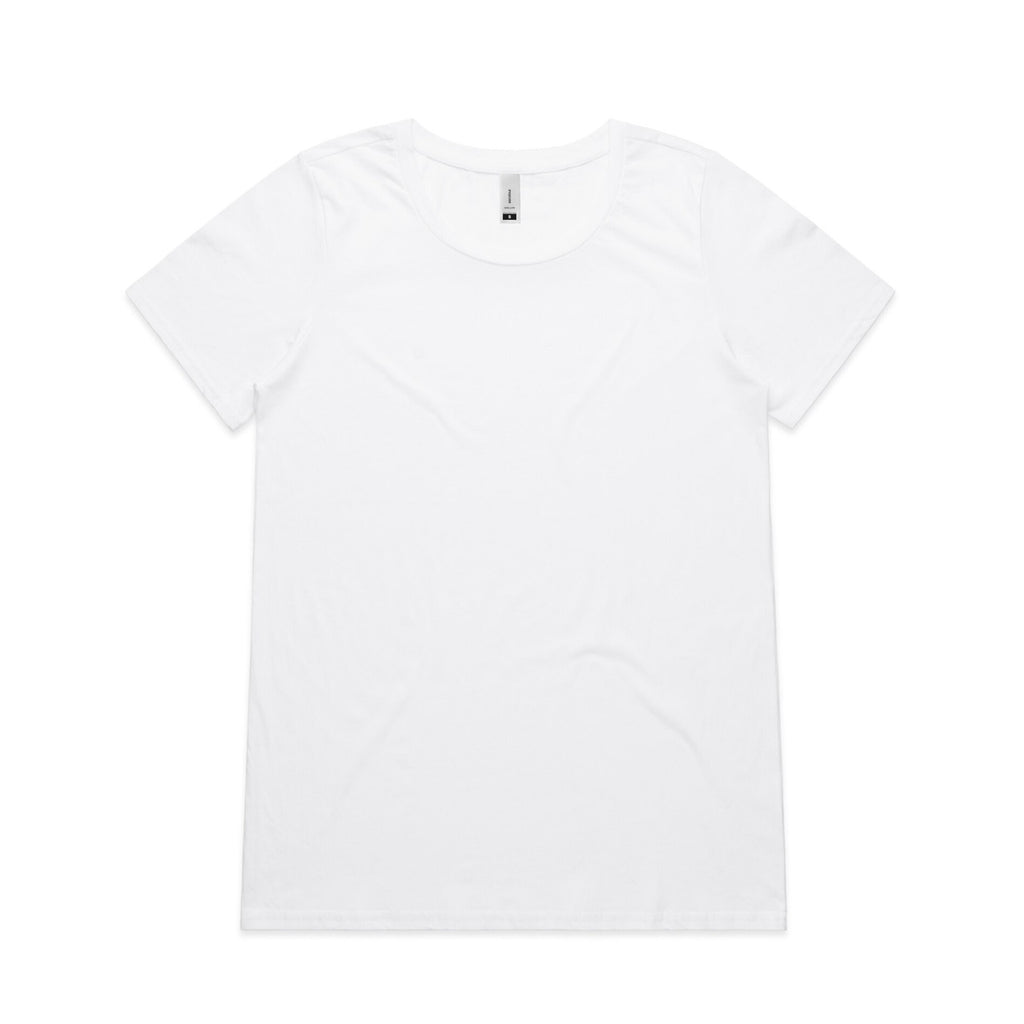 AS Colour Wo's Shallow Scoop Tee - White - XL