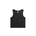 AS Colour Wo's Faded Organic Rib Crop Tank - Faded Black - 2XL