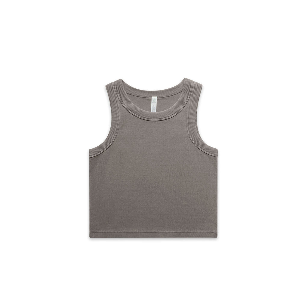 AS Colour Wo's Faded Organic Rib Crop Tank - Faded Grey - 2XL