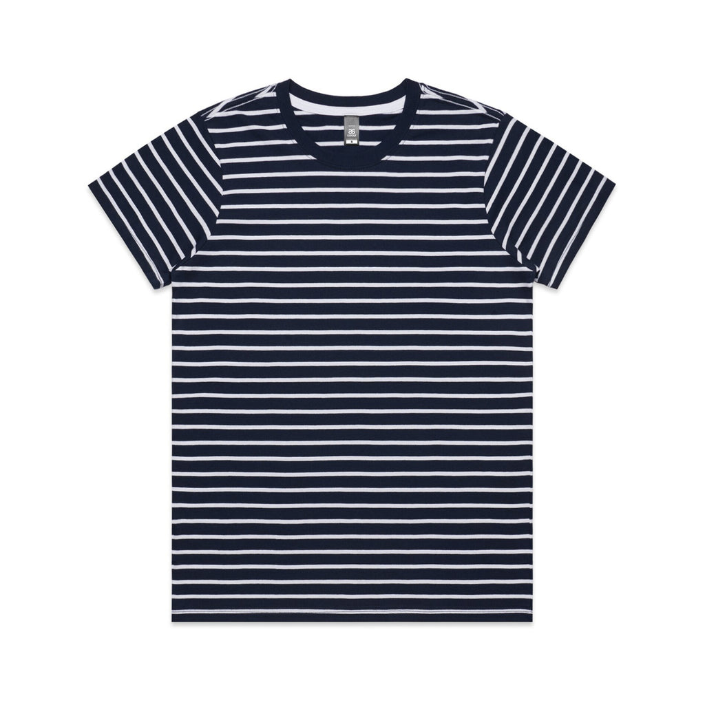 AS Colour Wo's Maple Stripe Tee - Navy/White - 2XL