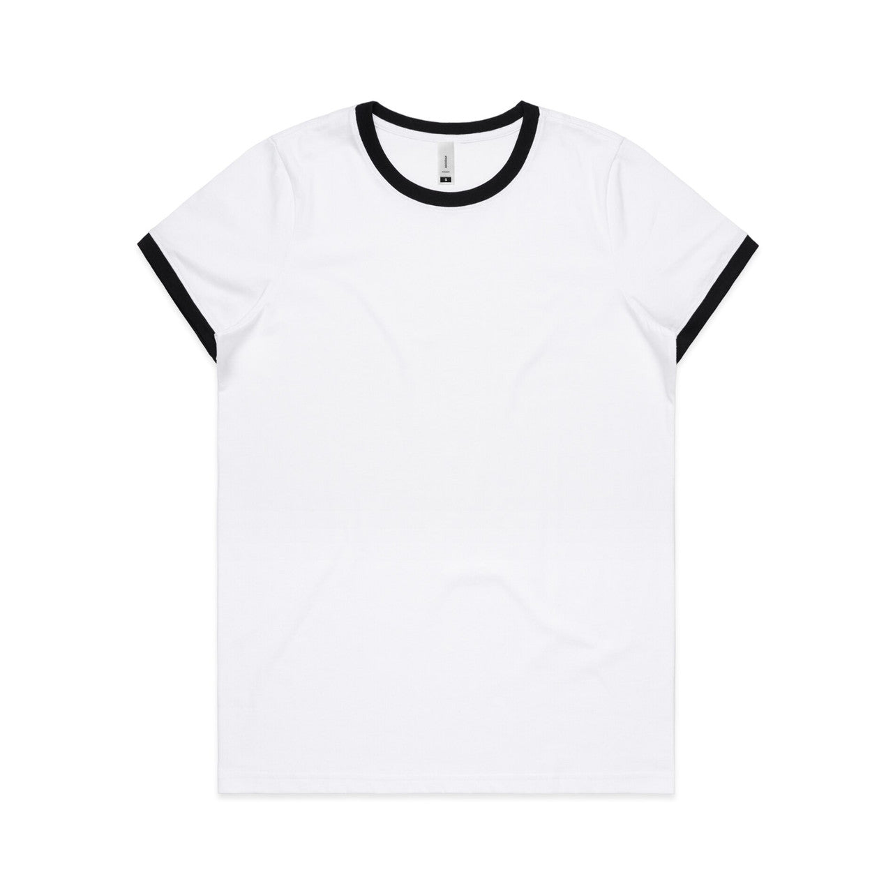 AS Colour Wo's Maple Ringer Tee - White/Black - XL