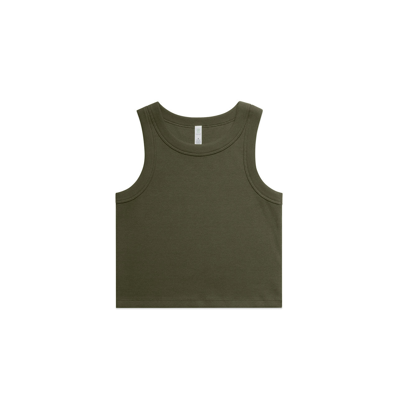 AS Colour Wo's Organic Rib Crop Tank - Army - XL