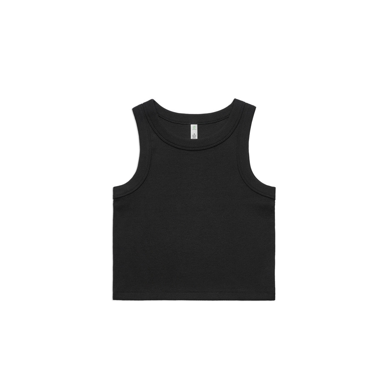 AS Colour Wo's Organic Rib Crop Tank - Black - XL