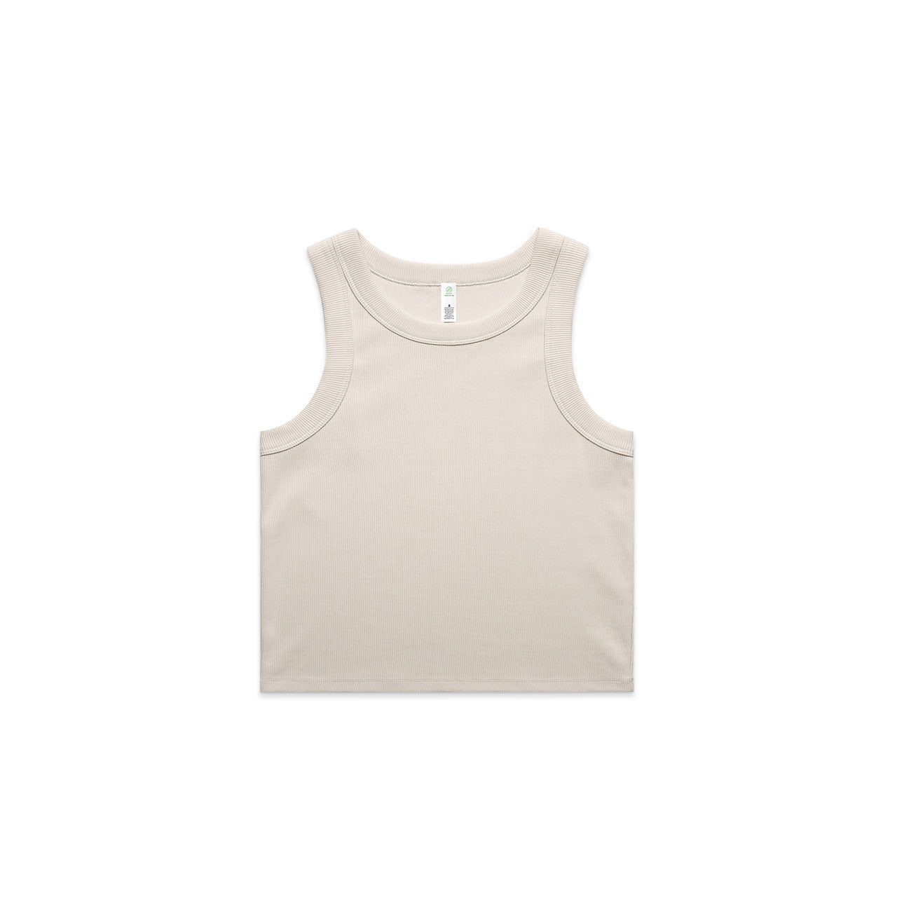AS Colour Wo's Organic Rib Crop Tank - Bone - XL