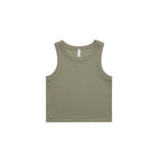 AS Colour Wo's Organic Rib Crop Tank - Eucalyptus - XL