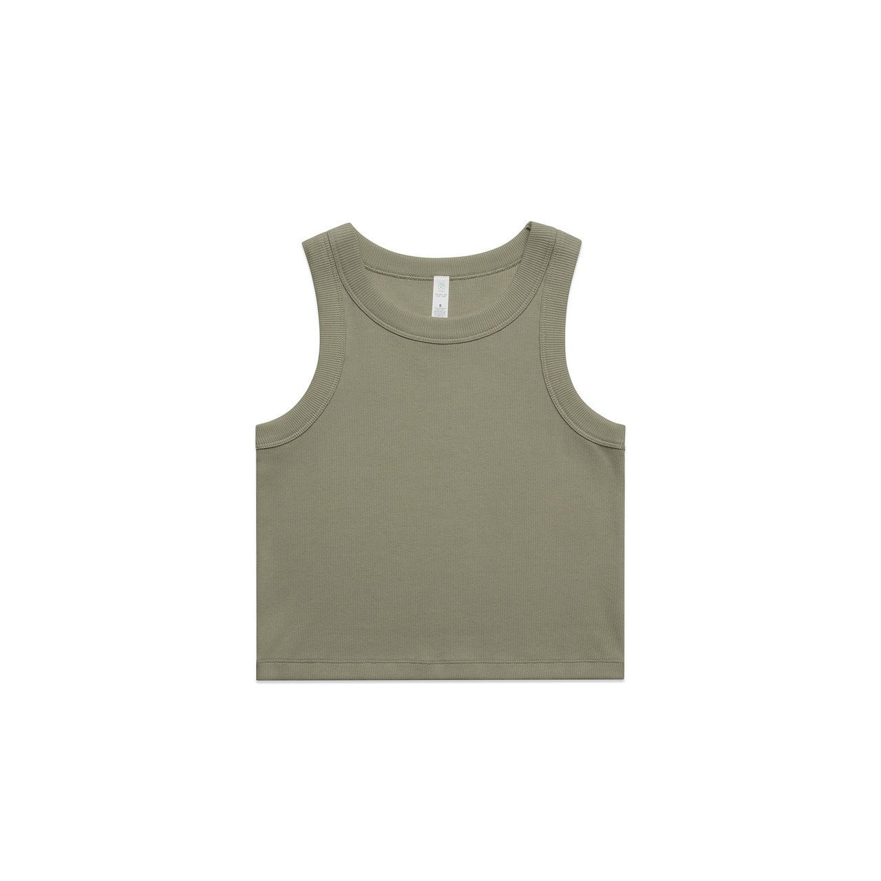 AS Colour Wo's Organic Rib Crop Tank - Eucalyptus - XL