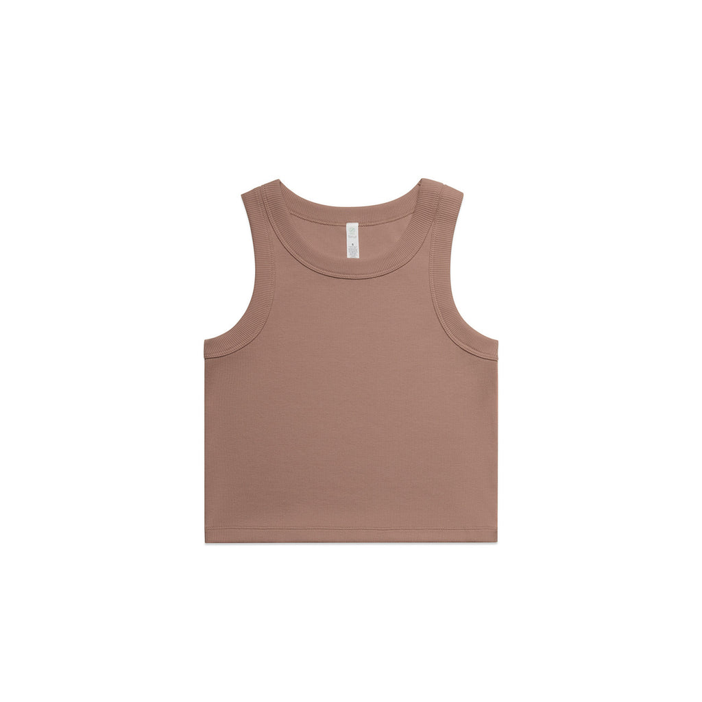 AS Colour Wo's Organic Rib Crop Tank - Hazy Pink - XL