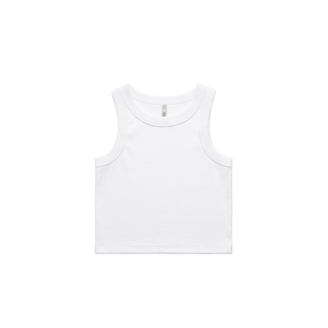 AS Colour Wo's Organic Rib Crop Tank - White - XL