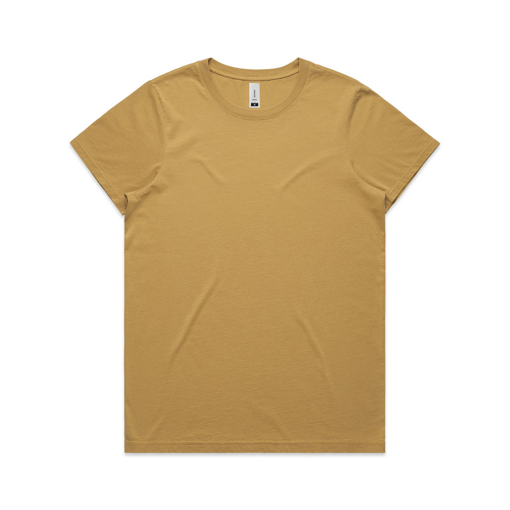 AS Colour Wo's Maple Faded Tee - Faded Mustard - XL