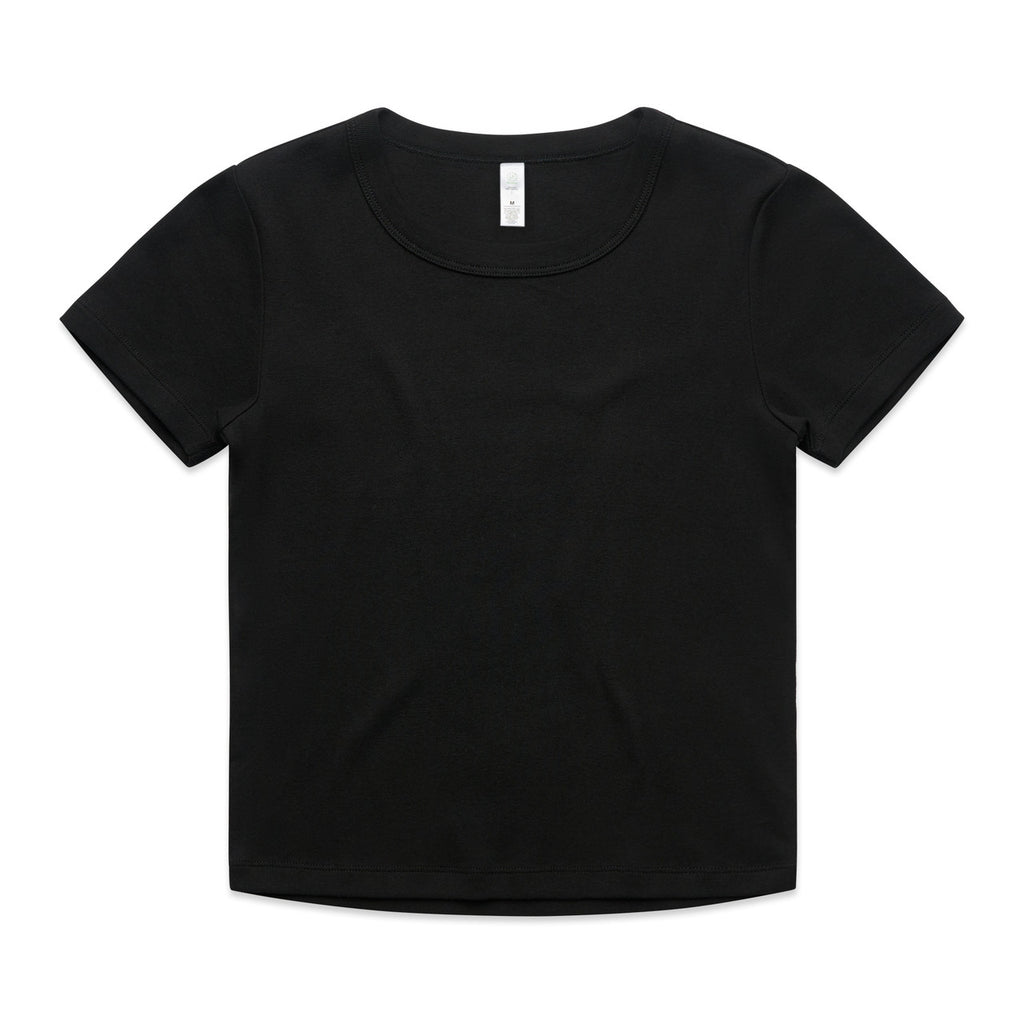 AS Colour Wo's Organic Rib Baby Tee - Black - XL