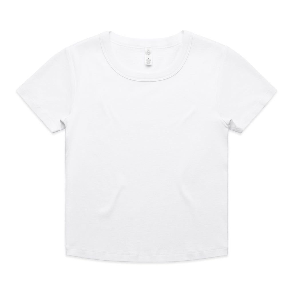 AS Colour Wo's Organic Rib Baby Tee - White - XL