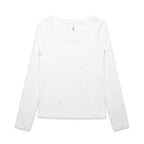 AS Colour Wo's Organic Rib L/S Tee - White - XL