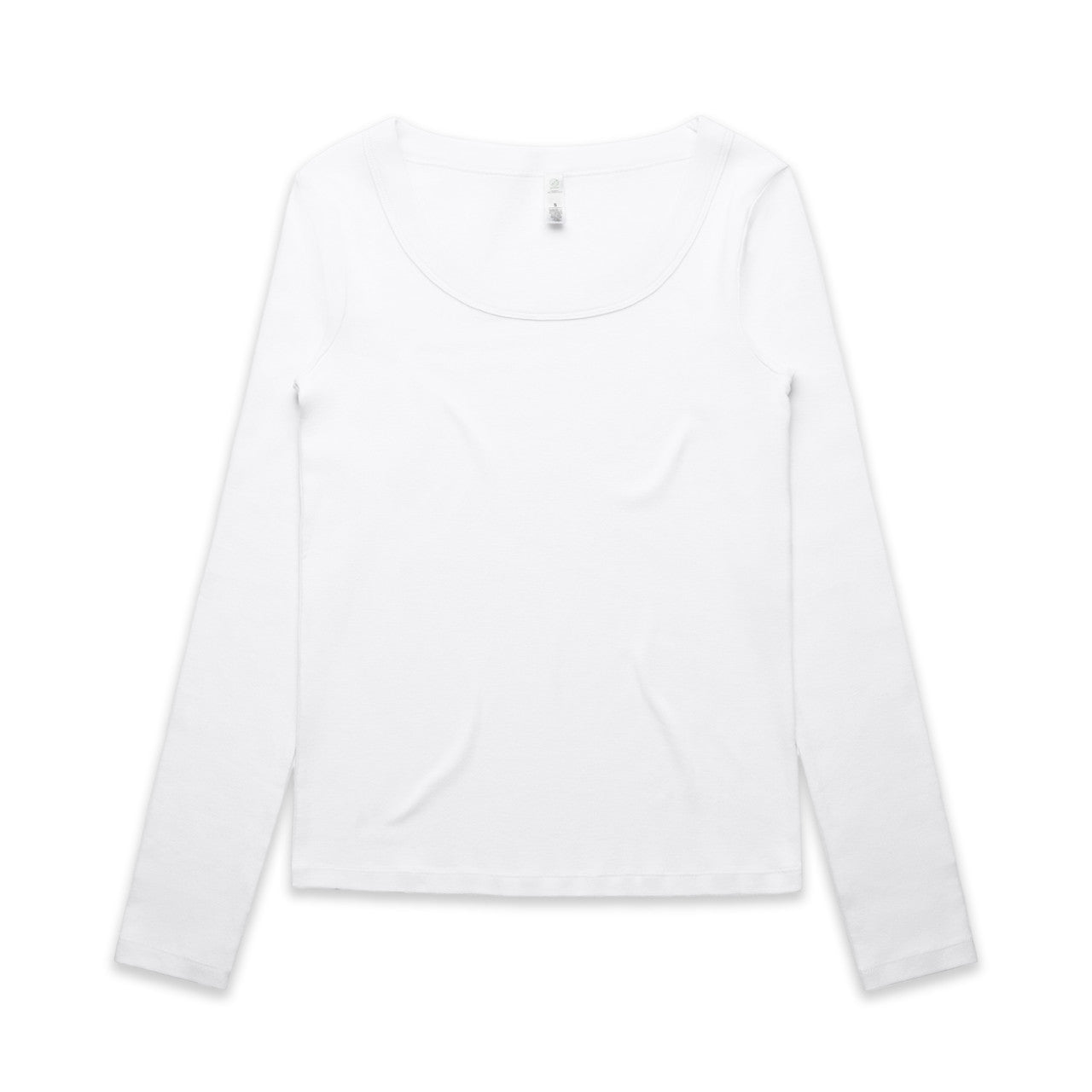 AS Colour Wo's Organic Rib L/S Tee - White - XL