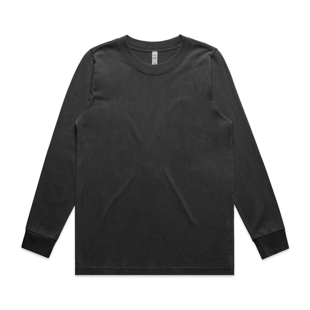 AS Colour Wo's Heavy Faded L/S Tee - Faded Black - 2XL