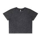 AS Colour Wo's Stone Wash Heavy Crop Tee - Black Stone - 2XL