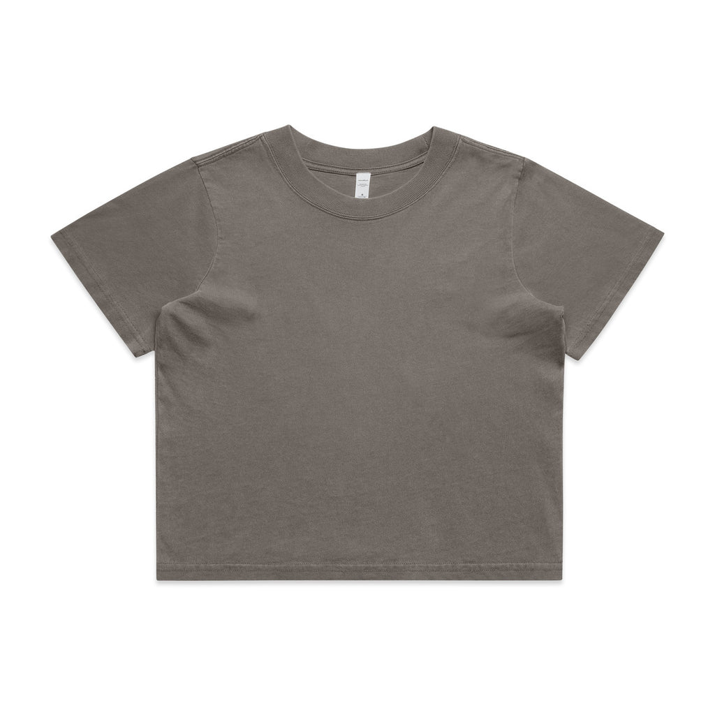 AS Colour Wo's Heavy Faded Crop Tee - Faded Grey - 2XL