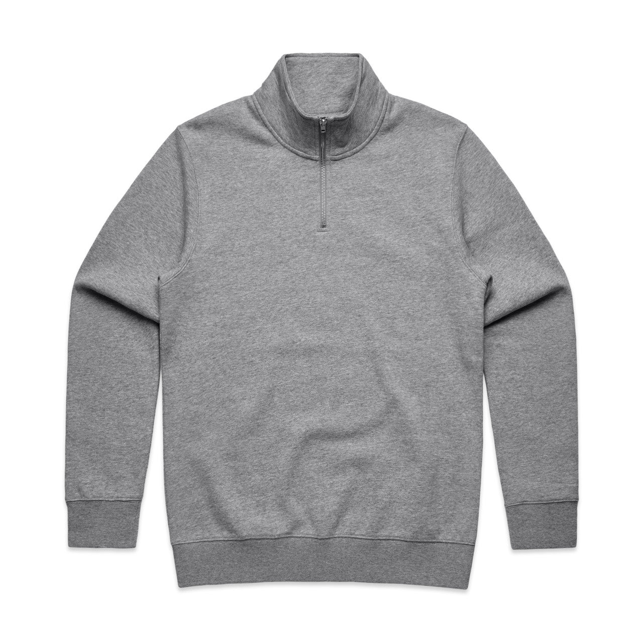 AS Colour Stencil Half Zip Crew - Grey Marle - 3XL
