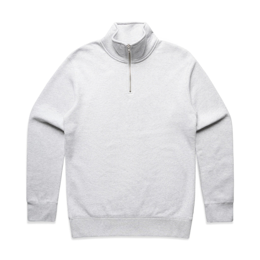 AS Colour Stencil Half Zip Crew - White Marle - 3XL