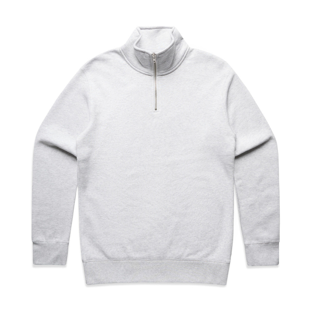 AS Colour Stencil Half Zip Crew - White Marle - 3XL