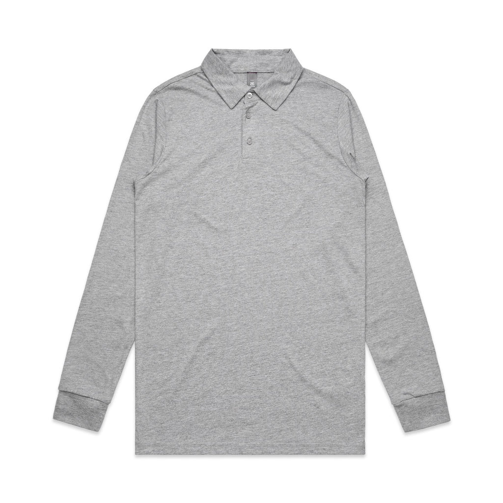 AS Colour Chad L/S Polo - Grey Marle - 2XL