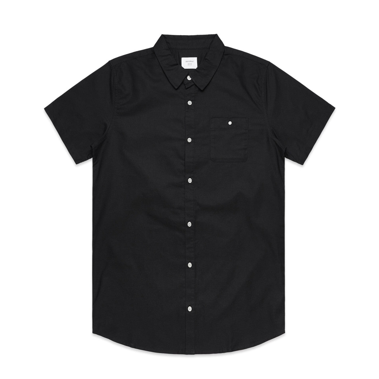 AS Colour Oxford S/S Shirt - Black - 2XL