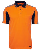 JB's HV 4602.1 S/S ARM TAPE POLO - Orange/Navy
