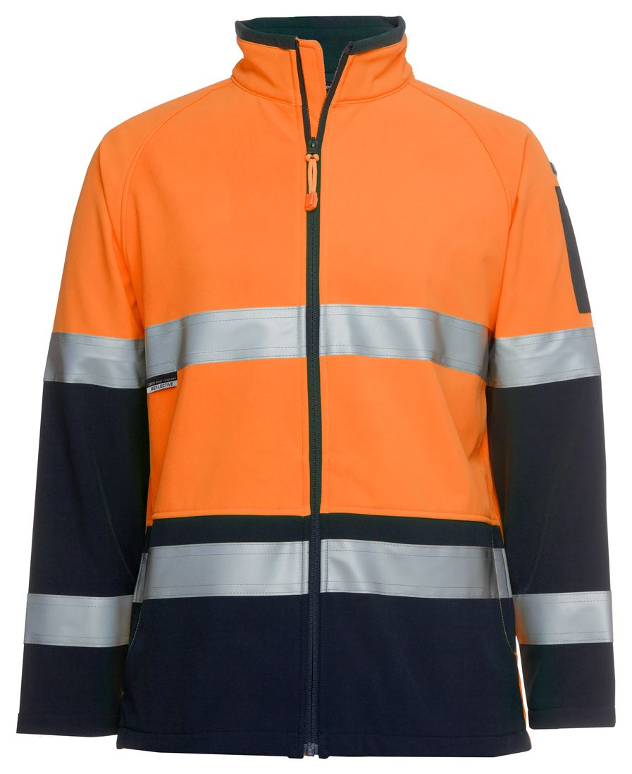 JB's HV 4602.1 (D+N) SOFTSHELL JACKET - Orange/Navy